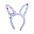 Uncle Gyi LED Light-Up Plush Rabbit Ears Headband White 10PCS