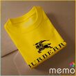 memo ygn Burberry unisex Printing T-shirt DTF Quality sticker Printing-Yellow (Medium)