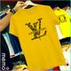 memo ygn Louis Vuitton unisex Printing T-shirt DTF Quality sticker Printing-Yellow (Medium)