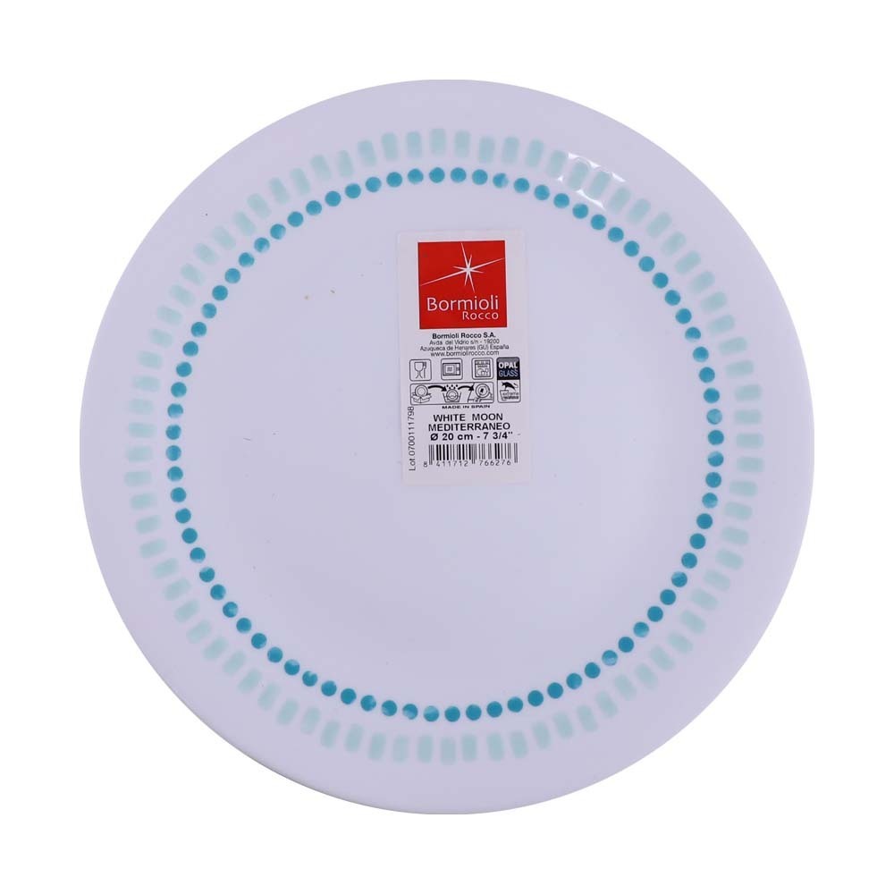 Bormioli Rocco White Moon Dessert Plate 20CM