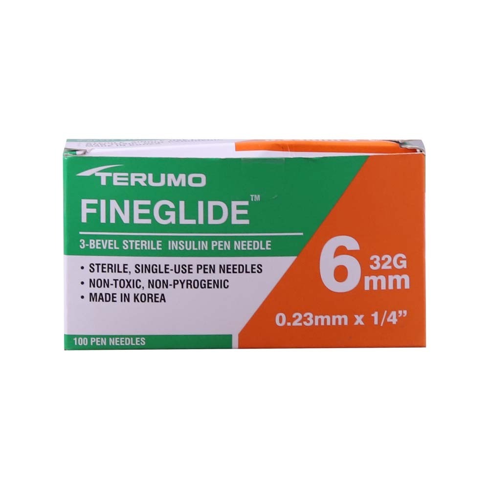 Terumo Fineglide Insulin Pen Needle 32G 6MM 100PCS