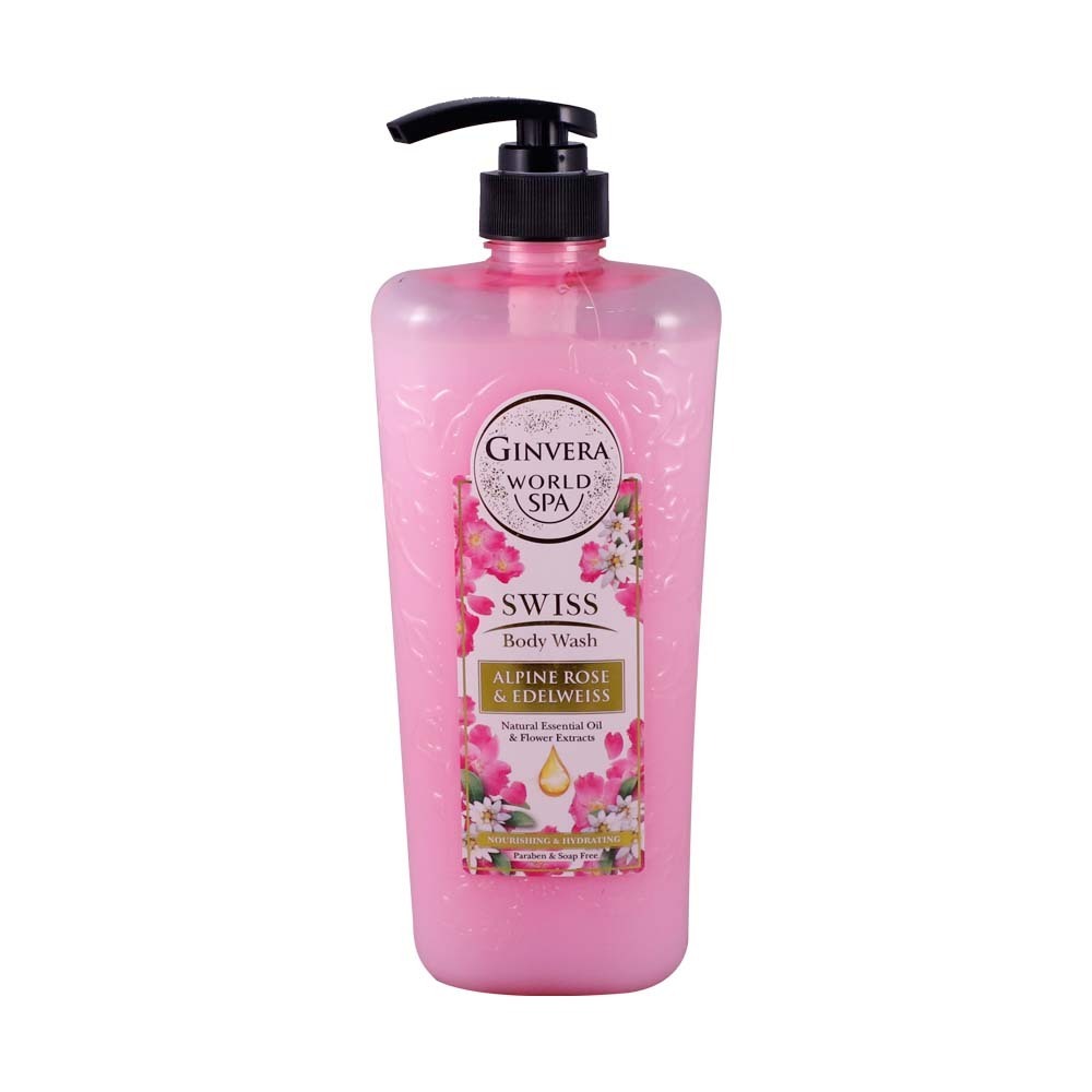 Ginvera World Spa Swiss Body Wash 760ML (Alpine Rose & Edelweiss)