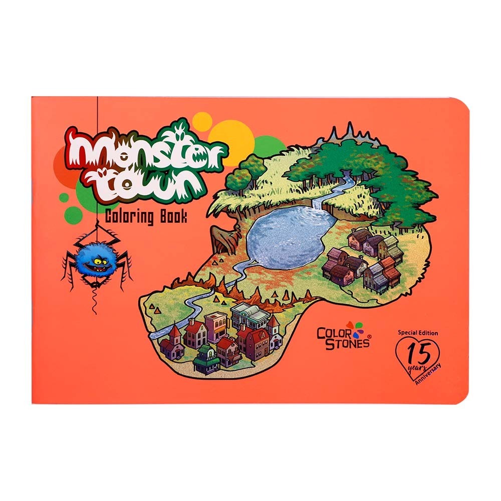 Color Stones Coloring Book Monster Town