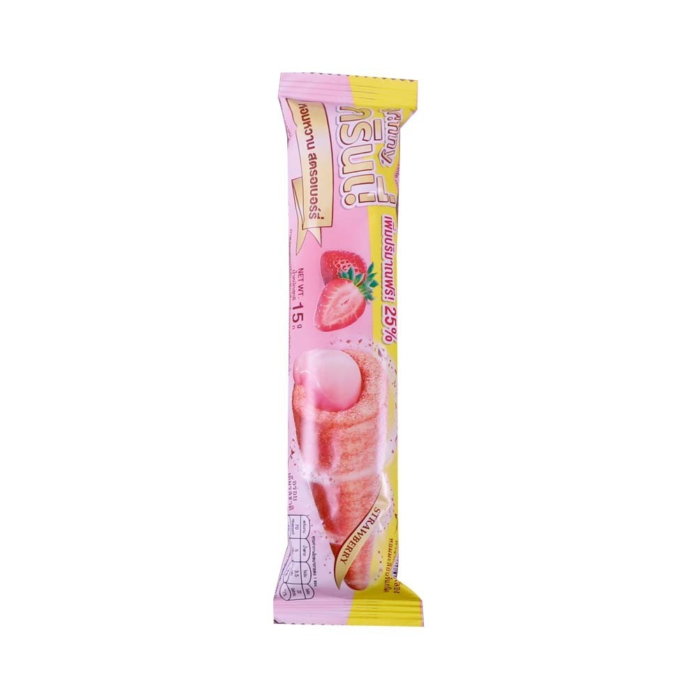 Grinny Strawberry Cream Coated Snack 15G