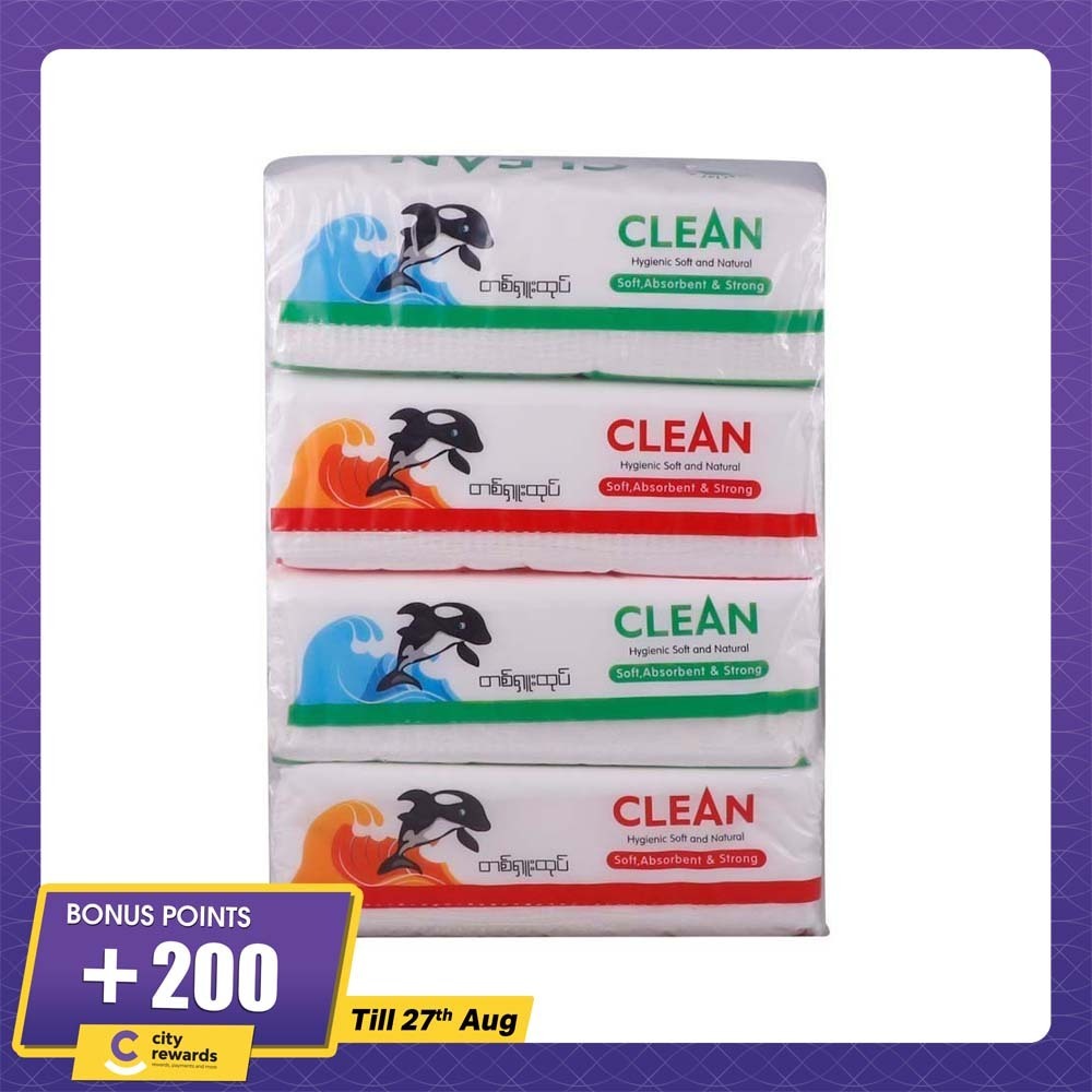 Clean Facial Tissue 3Ply 140PCS 1x4