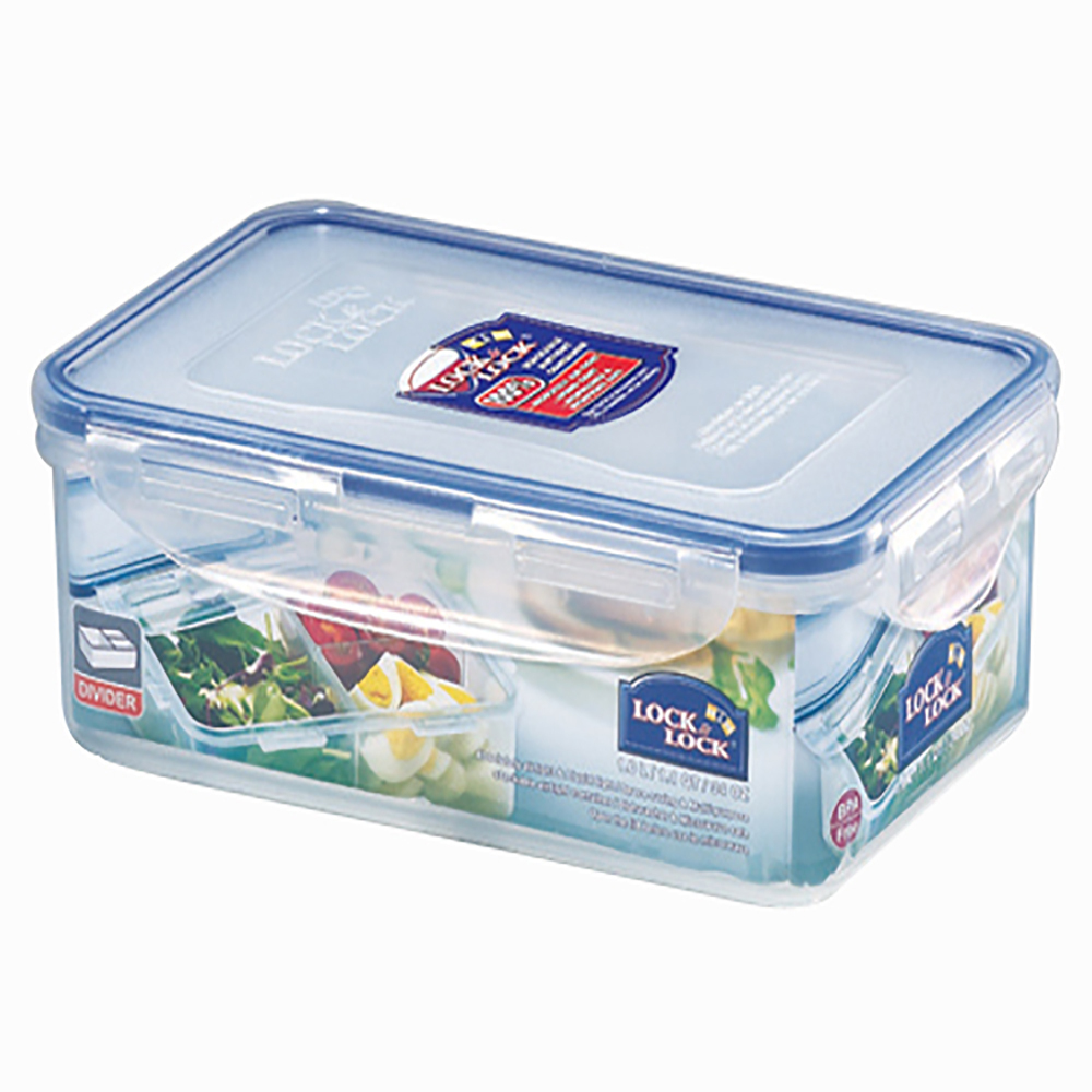 HPL817C Lock & Lock Container Rectangular With Divider 1LTR