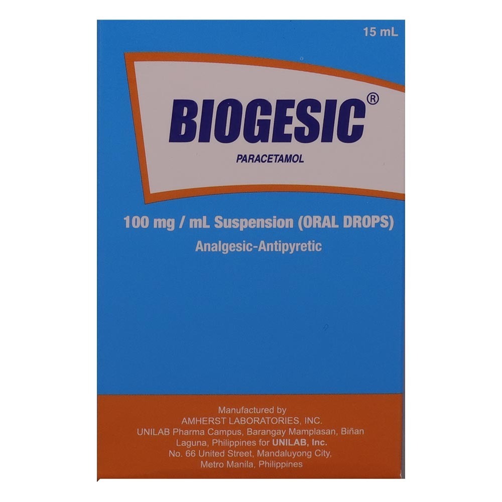 Biogesic Para Drops 100Mg 15ML (Orange)S