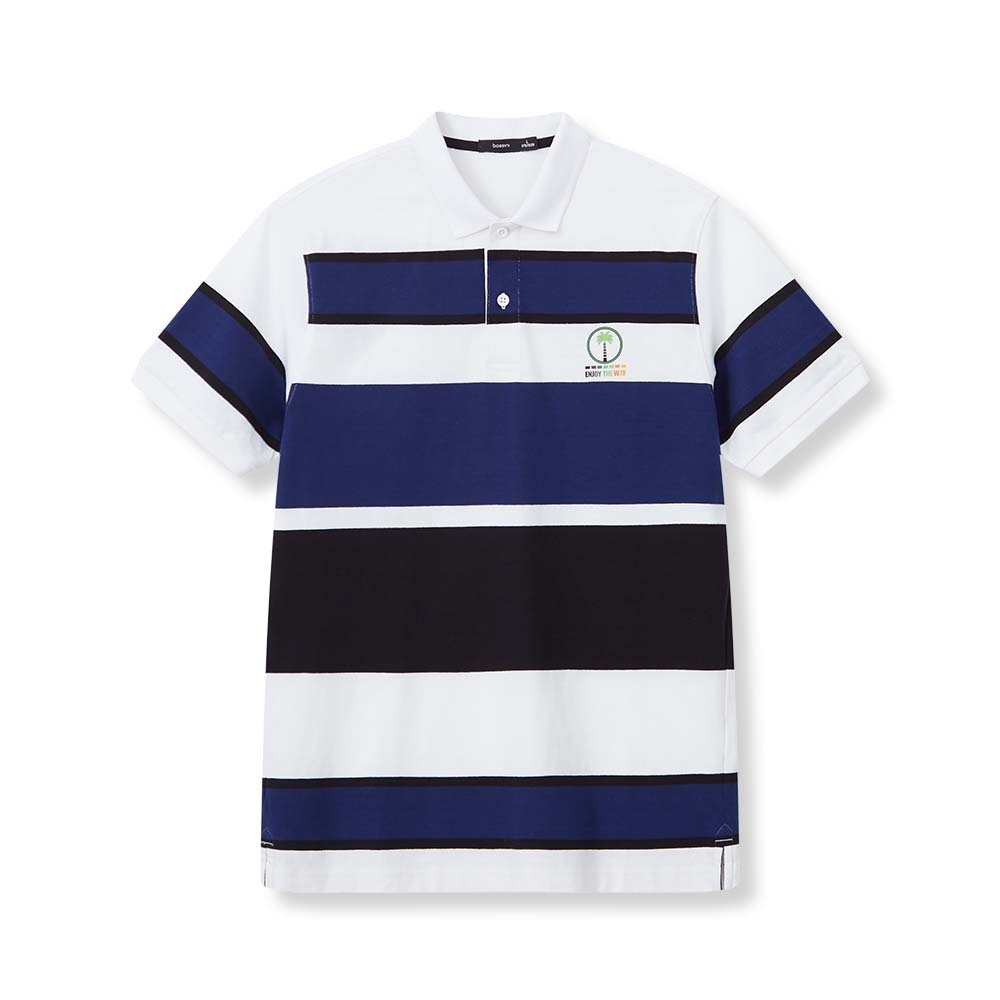 241108004 Bossini Men Polo Shirt SS 24-S/S Dark Blue ( XL )
