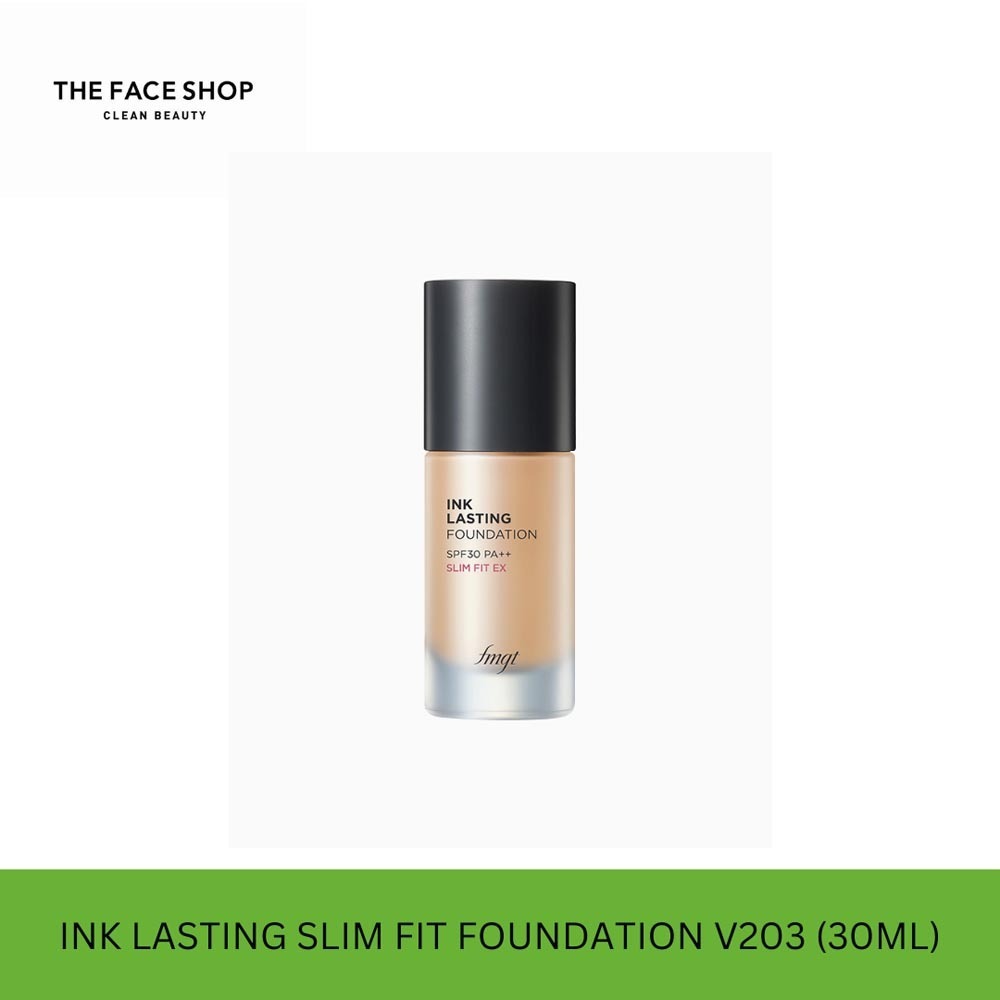 The Face Shop Official Ink Lasting Foundaion Slim Fit V203 Natural Beige 8806182578021