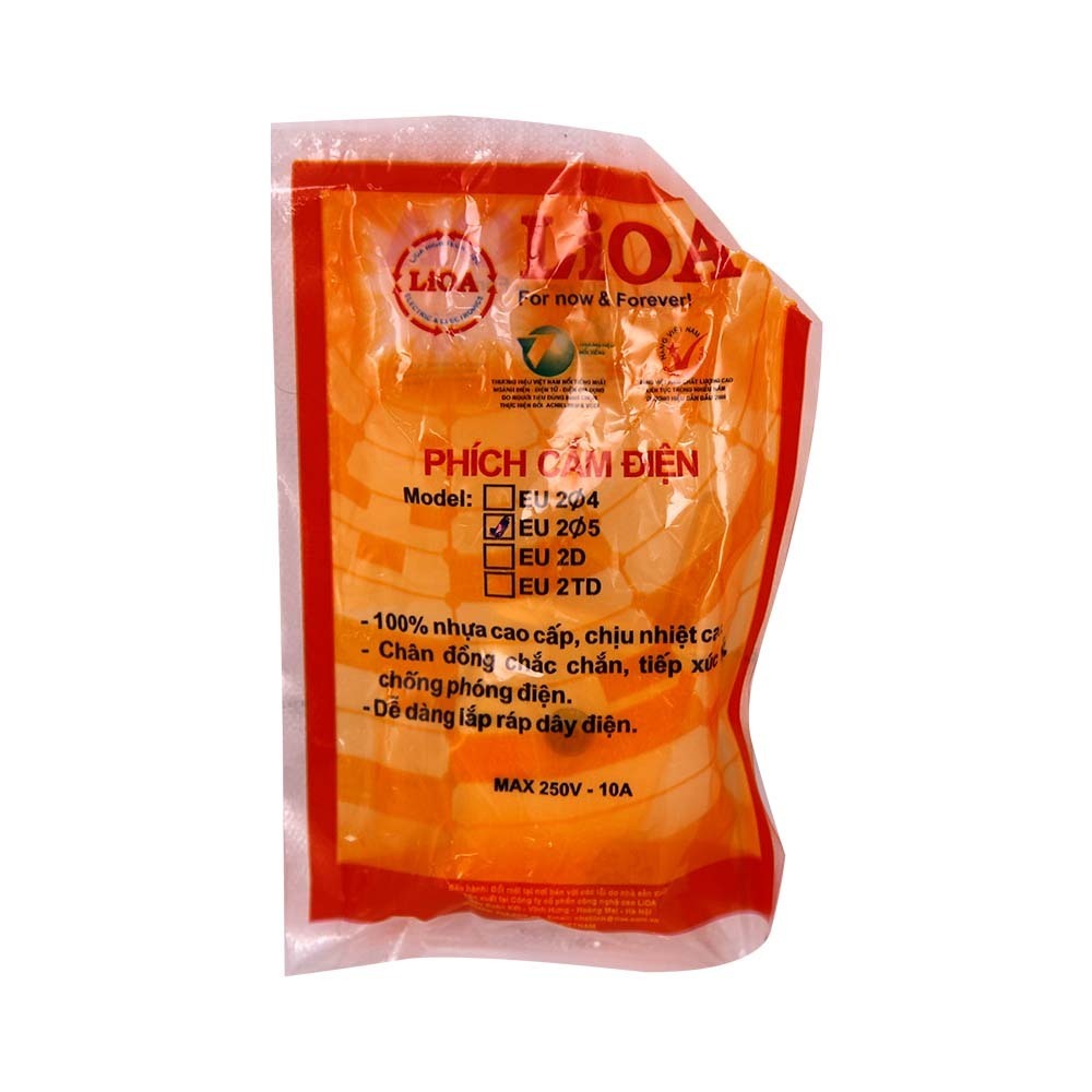 Lioa 2Pin Plug 10A 250V EU2PI5 (Round)