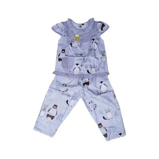 Bambi Baby Night Wear Silk Cotton One Set BAMBI_BABY07_8 Bambi Yellow (7 Years)