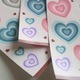 Jourcole  Colorful Hearts Sticker 1 Sheet with Layers  4x5inches JC0030