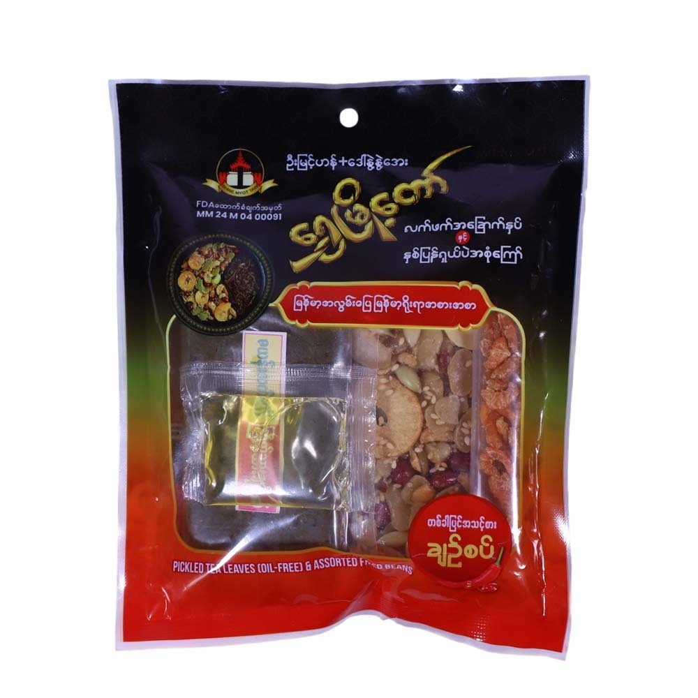 Shwe Myot Taw Pickled Tea & Fried Bean Spicy 160G