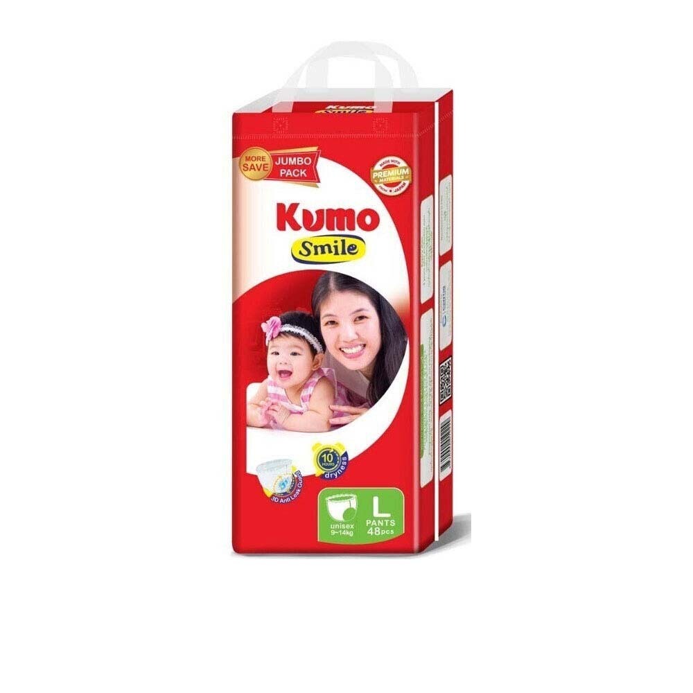 Kumo Smile Super Diaper Jumbo Large (48PCS)