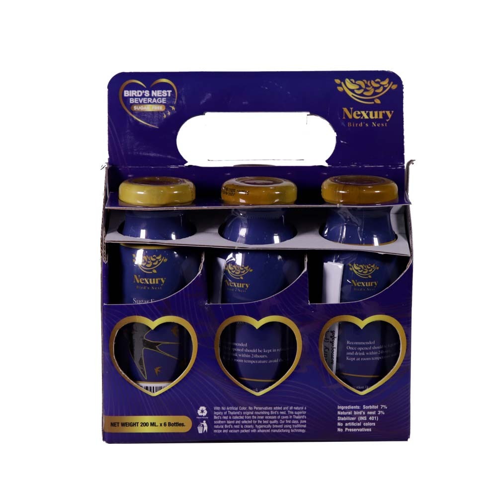 Nexury Bird's Nest Sugar Free 200ML x 6