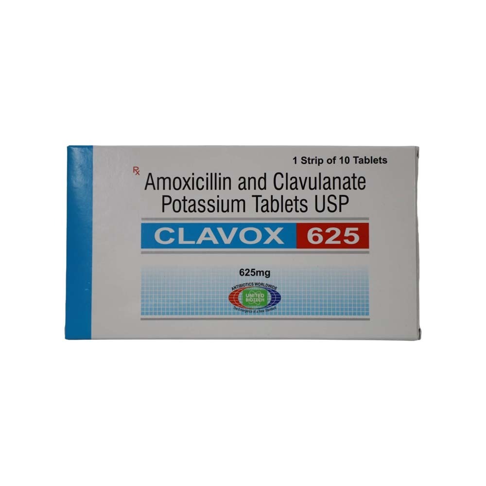 Clavox 625 Amoxicillin & Clavulanate 10PCS