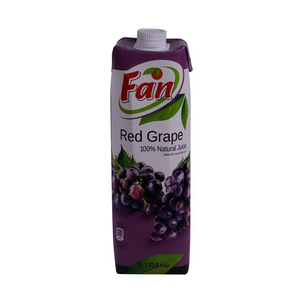 Fan 100% Fruit Juice Red Grape 1L
