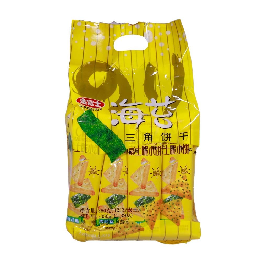 Golden Fuji Triangle Cracker Seaweed Flavour 350G