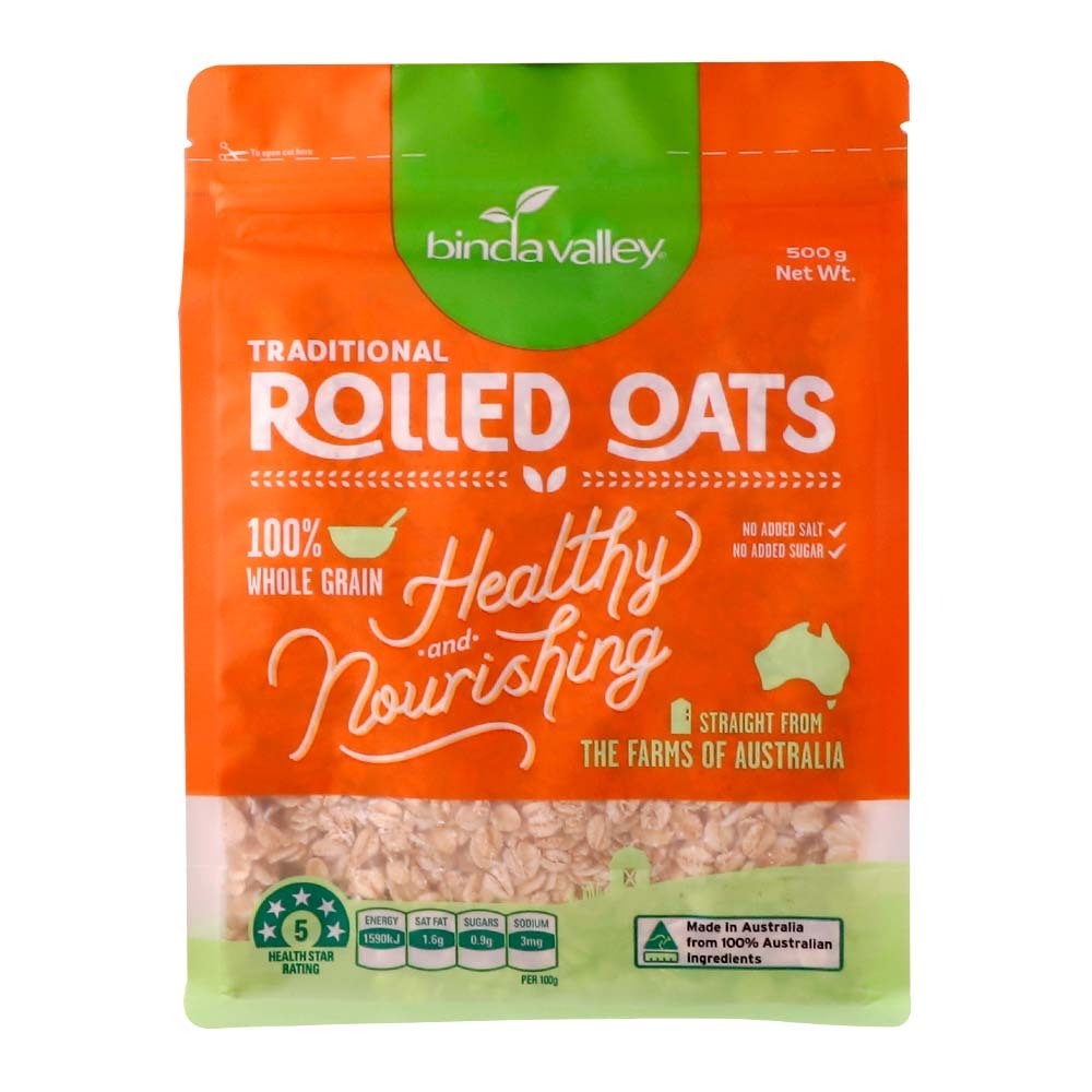 Binda Valley Traditional Rolled Oats 500G
