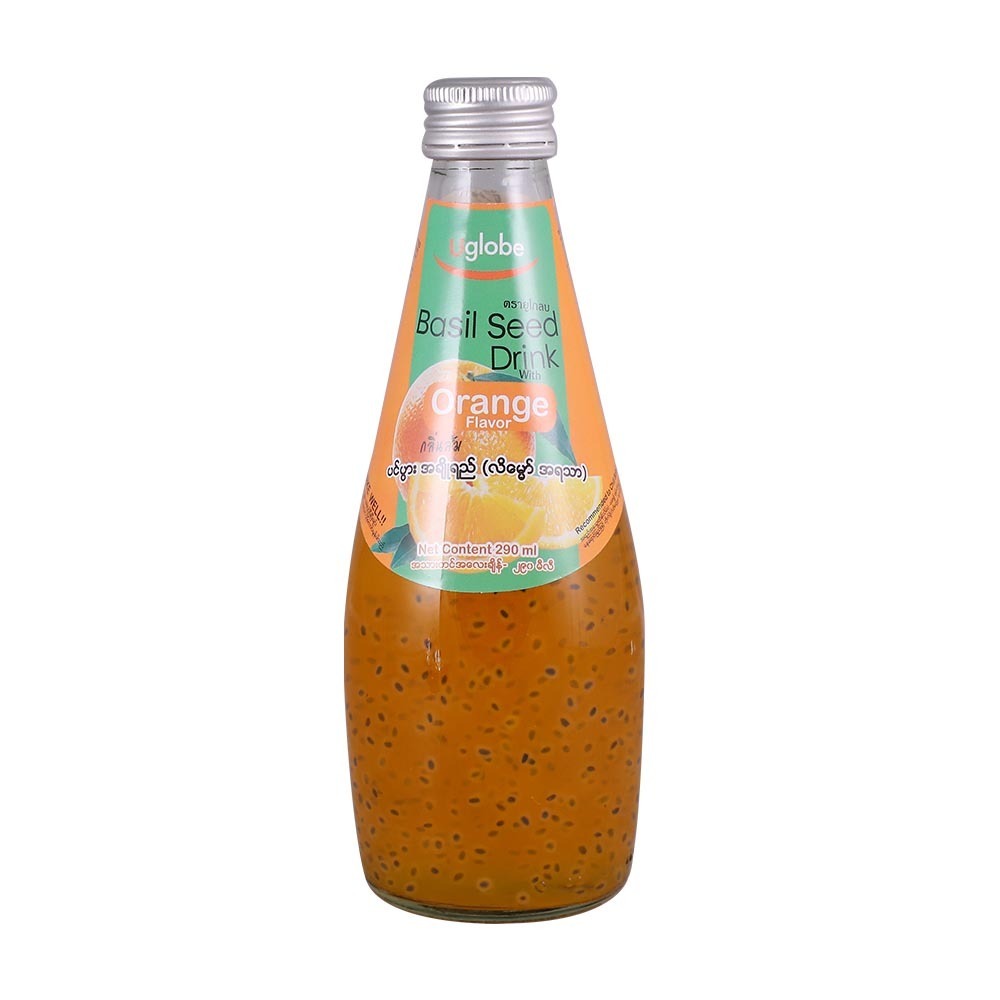 Uglobe Basil Seed Drink Orange 290ML