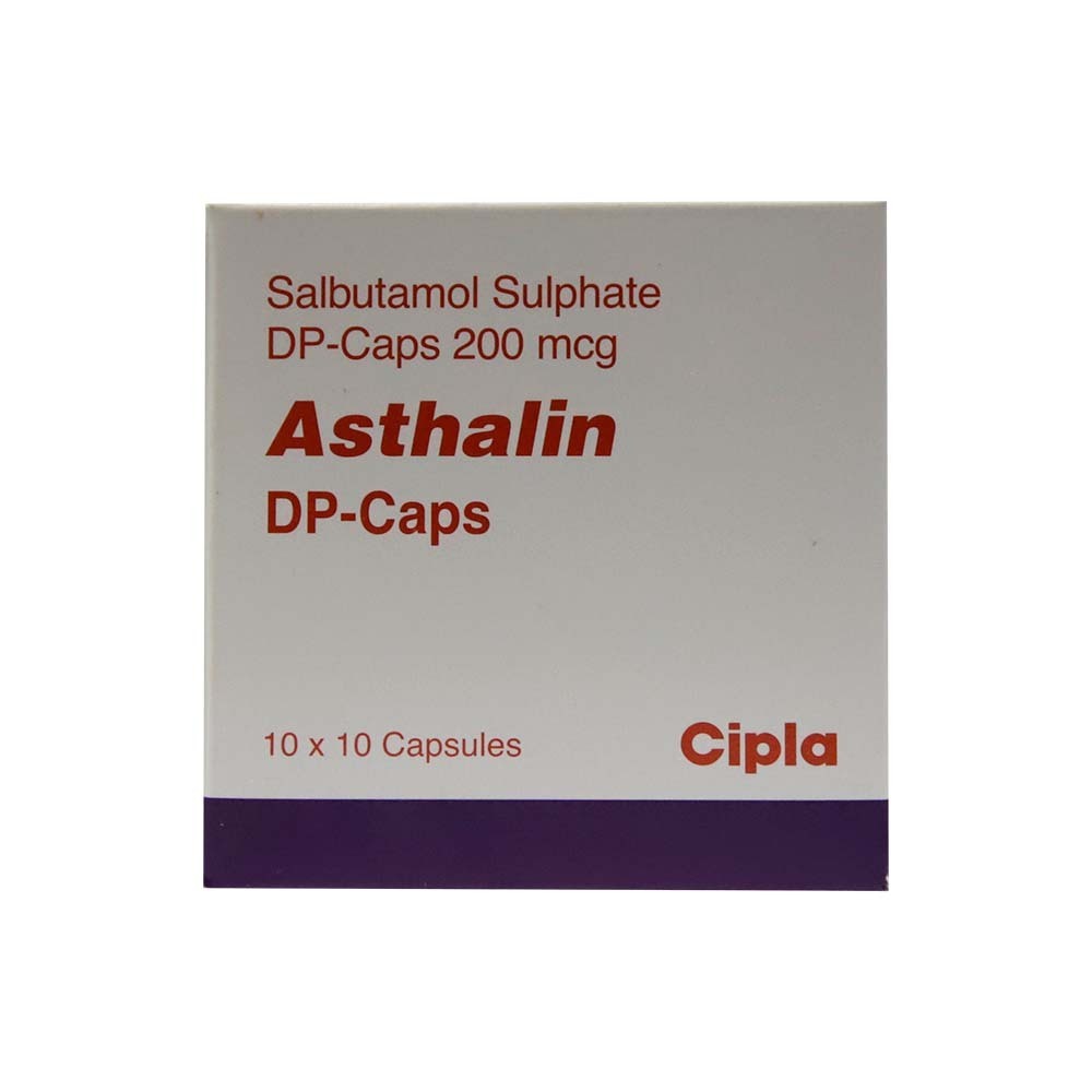 Asthalin Salbutamol Sulphate Dp-Caps 200Mcg 10PCS x 10