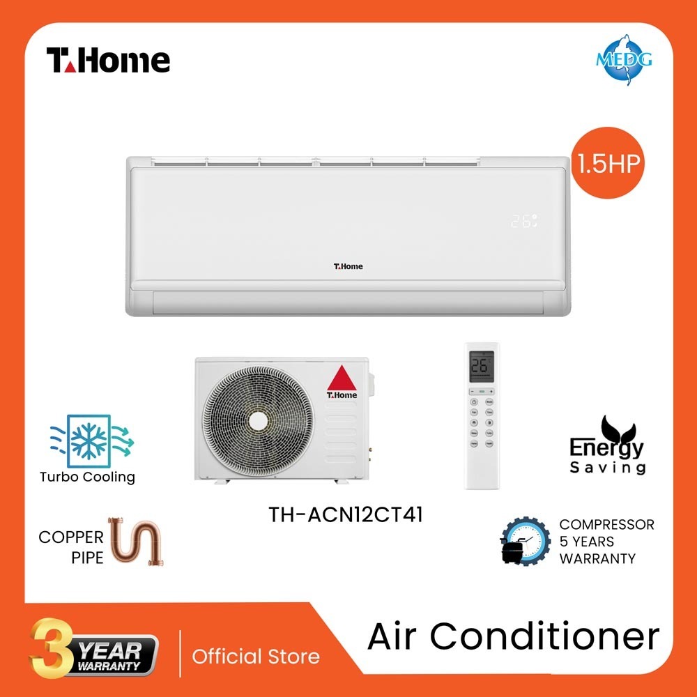 T-Home Air Conditioner, Air Conditioner, Elite Series, Four-Way Swing, C1 Panel, TH-ACN12CT41