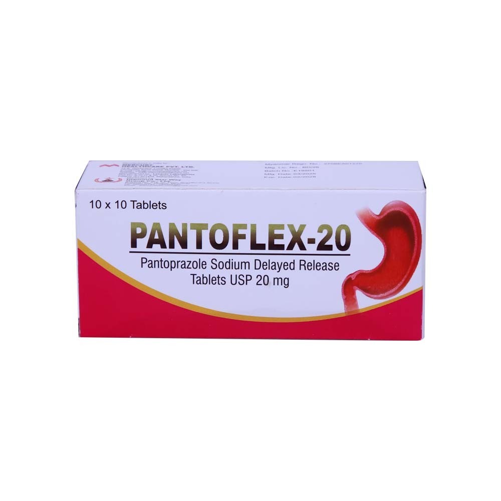 Pantoflex 20 Pantoprazole Sodium Tablets 20MG 10 x 10