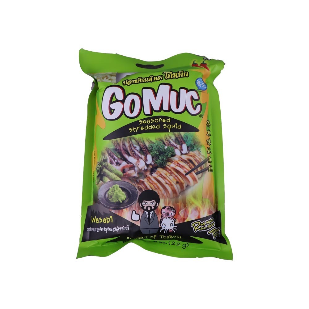 Gomuc Seasoned Shredded Squid Wasabi 22G