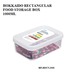 Hokkaido Rectangular Food Storage  Box 1000Ml HIN.HOCN.1000 (178x124x63MM)