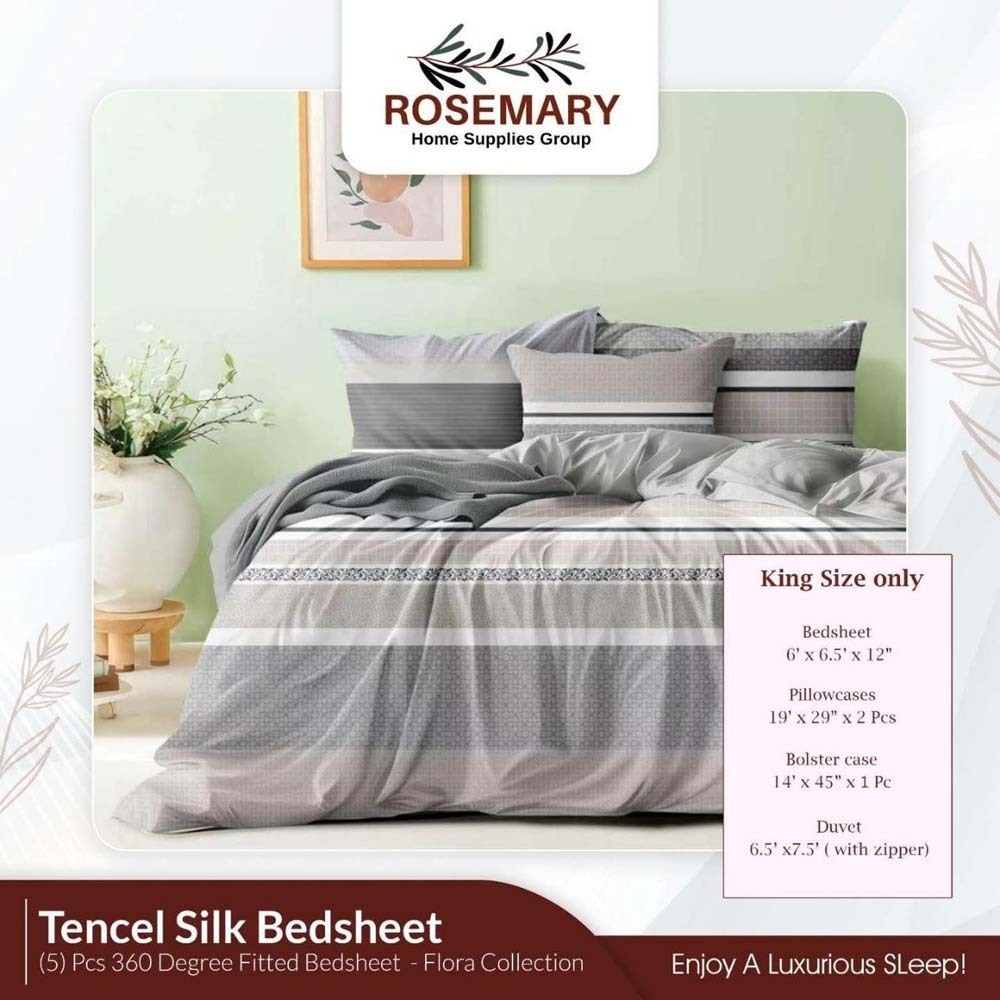 Rosemary Flora Collection Bedsheet Set (5PCS) RM-RM-TBS1001 (TB-11)