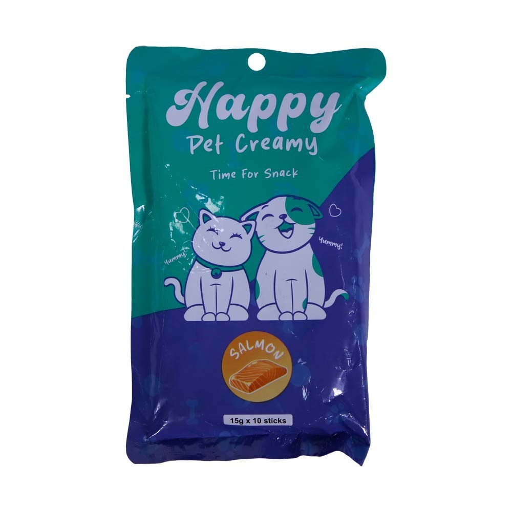 Happy Wet Food Salmon 15G x 10PCS