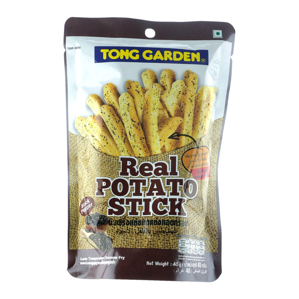 Tong Garden Real Potato Stick Black Pepper 40 Grams TONG GARDEN Brands Citymall Site