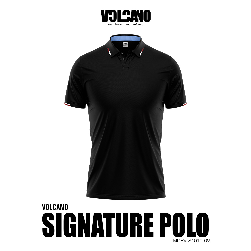Volcano Men Signature Polo Shirt MDPV-S1010-02 Black XL