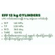 EFF Gas Cylinder Green 12KG (12 x 23IN)