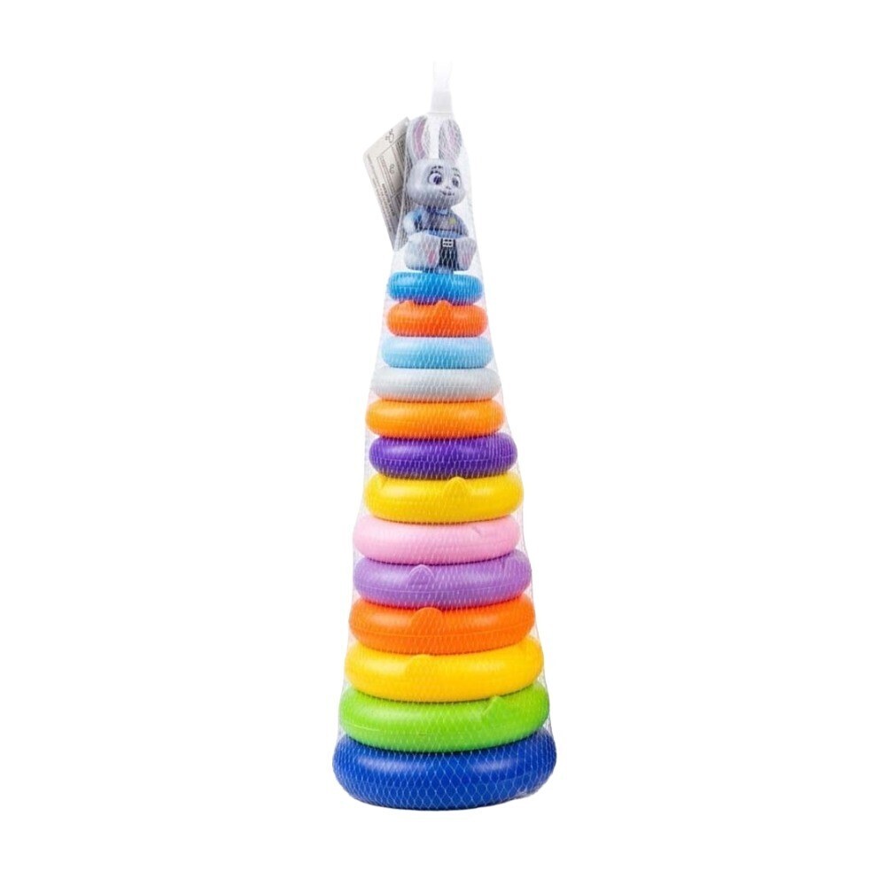 Baby Cele Rainbow Bunny Stacking Rings Tower 11867