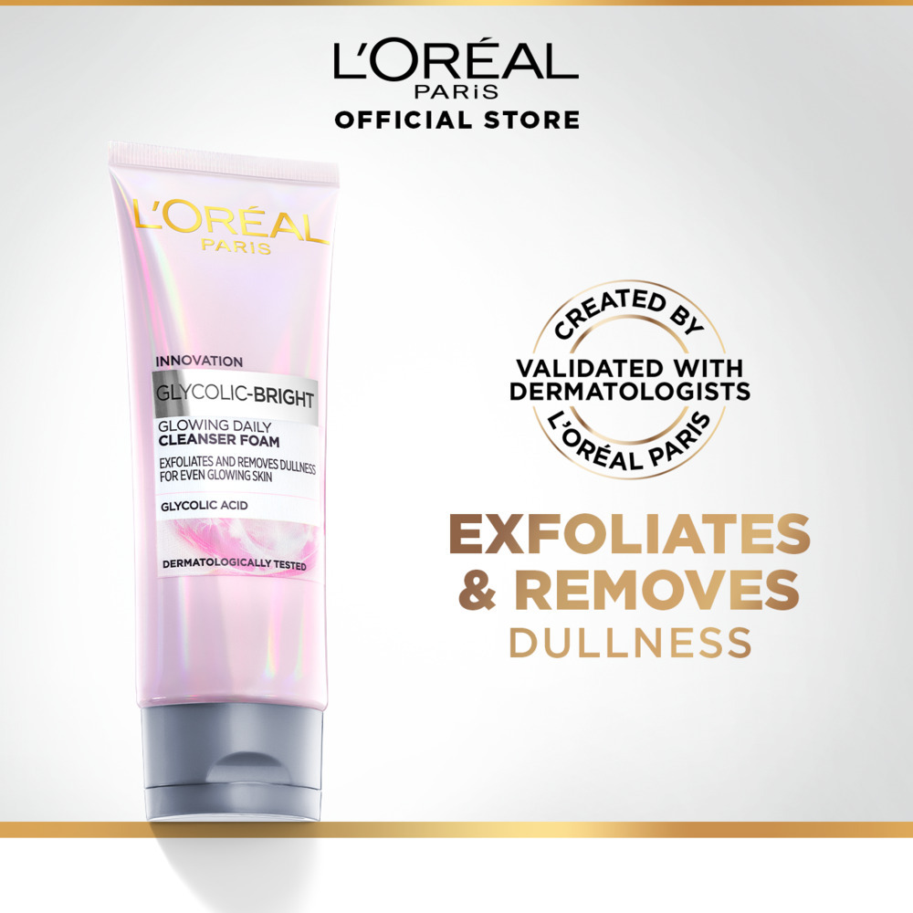 Loreal Glycolic Bright Glowing Daily Cleanser Foam 100ML