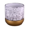 Porcelian Flower Pot With Base 11X11X11CM No.48 (B&W)