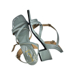 Sin Pauk Women Leather Wedge Sandal SP H-3 Gray (No-35)
