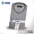 Madarin Collar Shirt Long Sleeve SSM-O-M-L-006 (Light Gray) Large