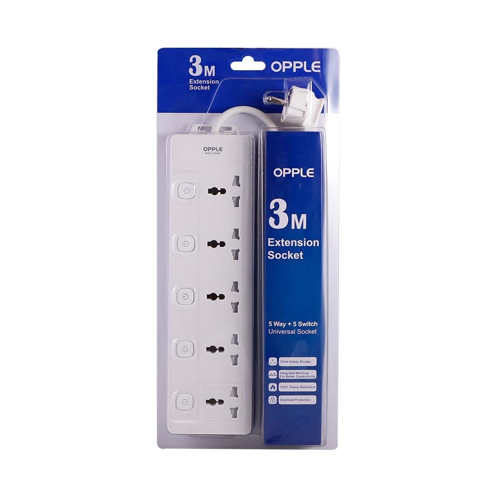 Opple Extension Socket 5Way 3M S06-2504