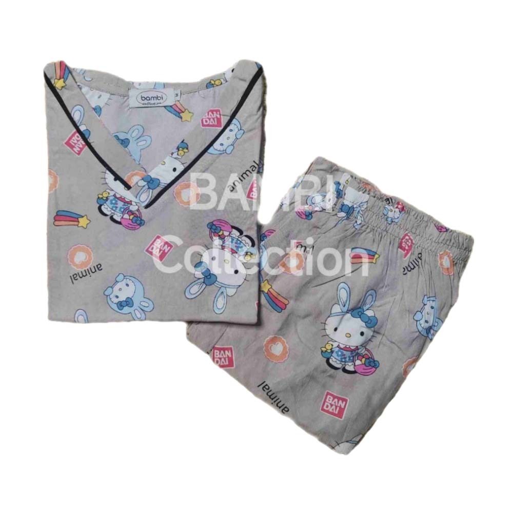 Bambi Women Night Wear Spun Oneset Grey AA0038 Medium