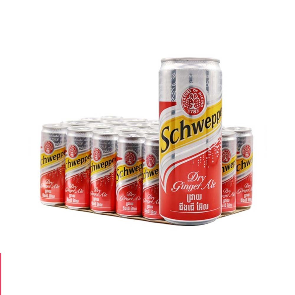 Schweppes Dry Ginger Ale Carbonated Soft Drink 330MLx24PCS