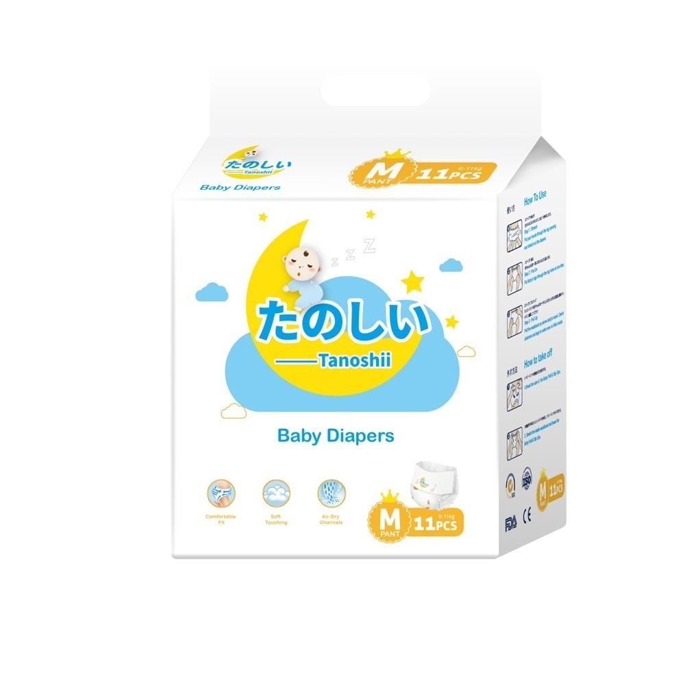 Tanoshii Baby Diaper Pant M-11PCS Orange 8 836000 100011