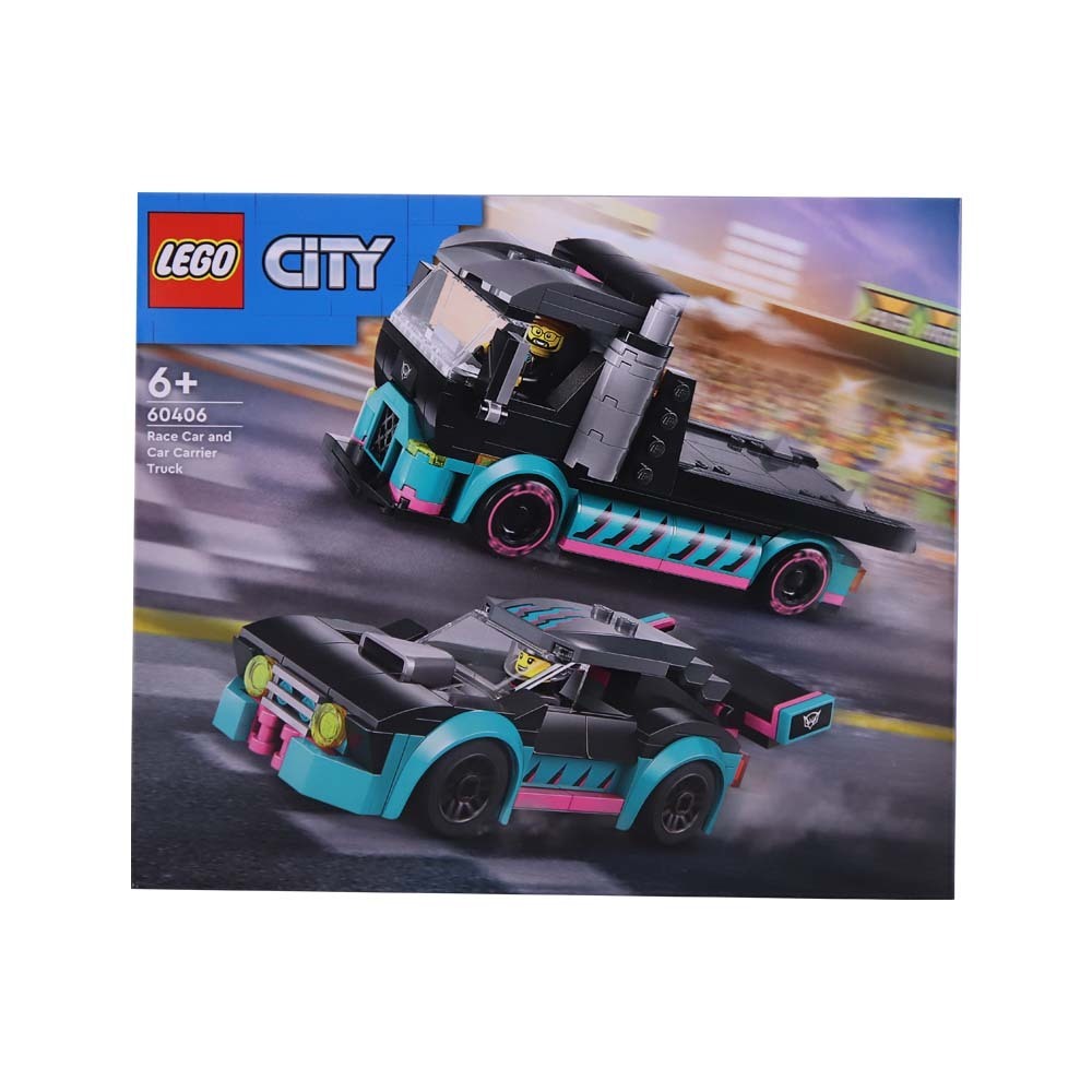 Lego City Race Car And Car Carrier Truck No.60406