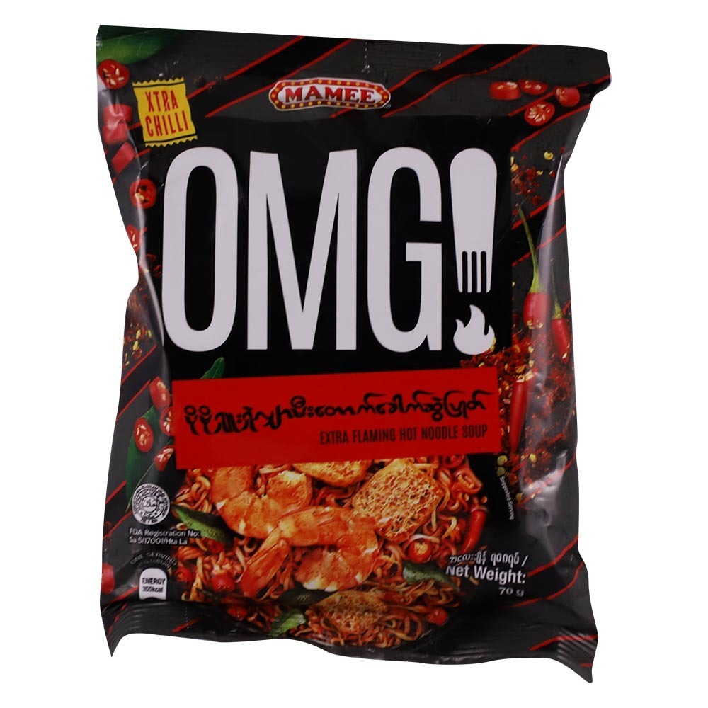 Mamee OMG Instant Extra Flaming Hot Noodle Soup 70G