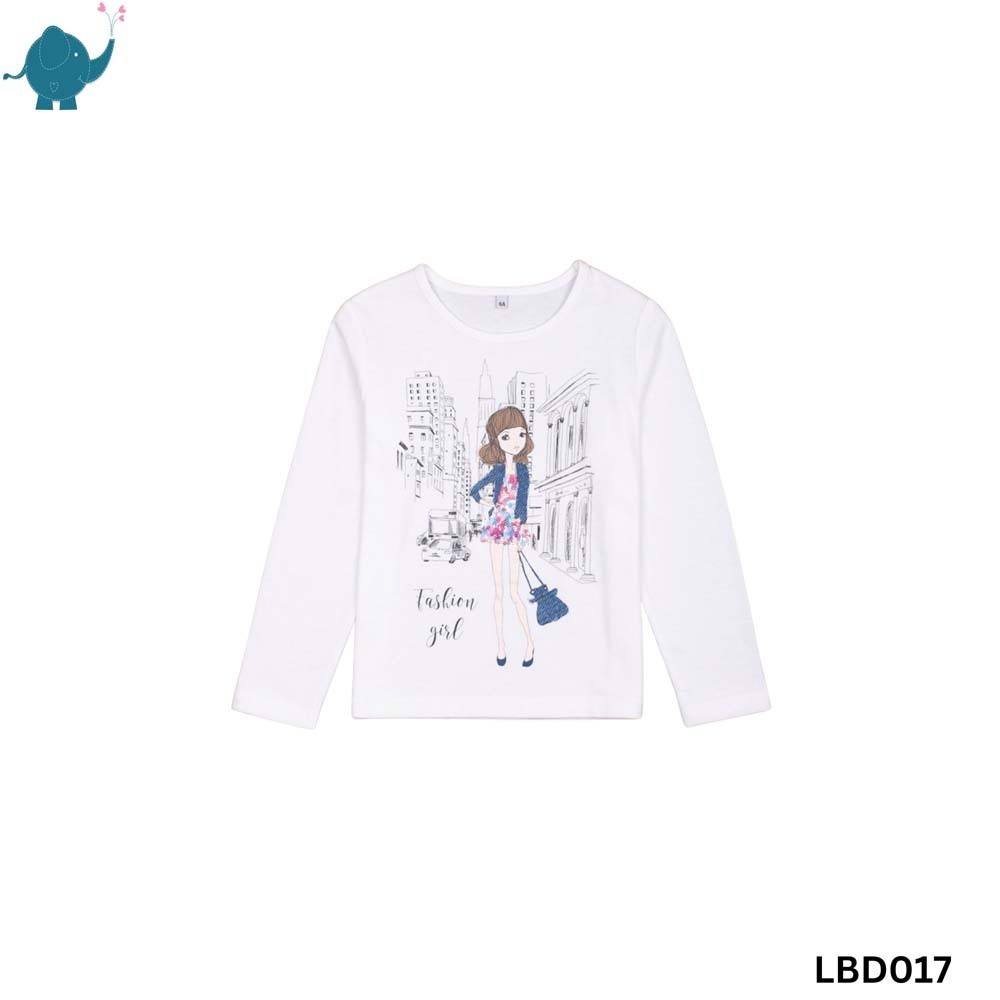 Max & Mia Kid Girl Long-sleeve Top LBD017 White 5 Years