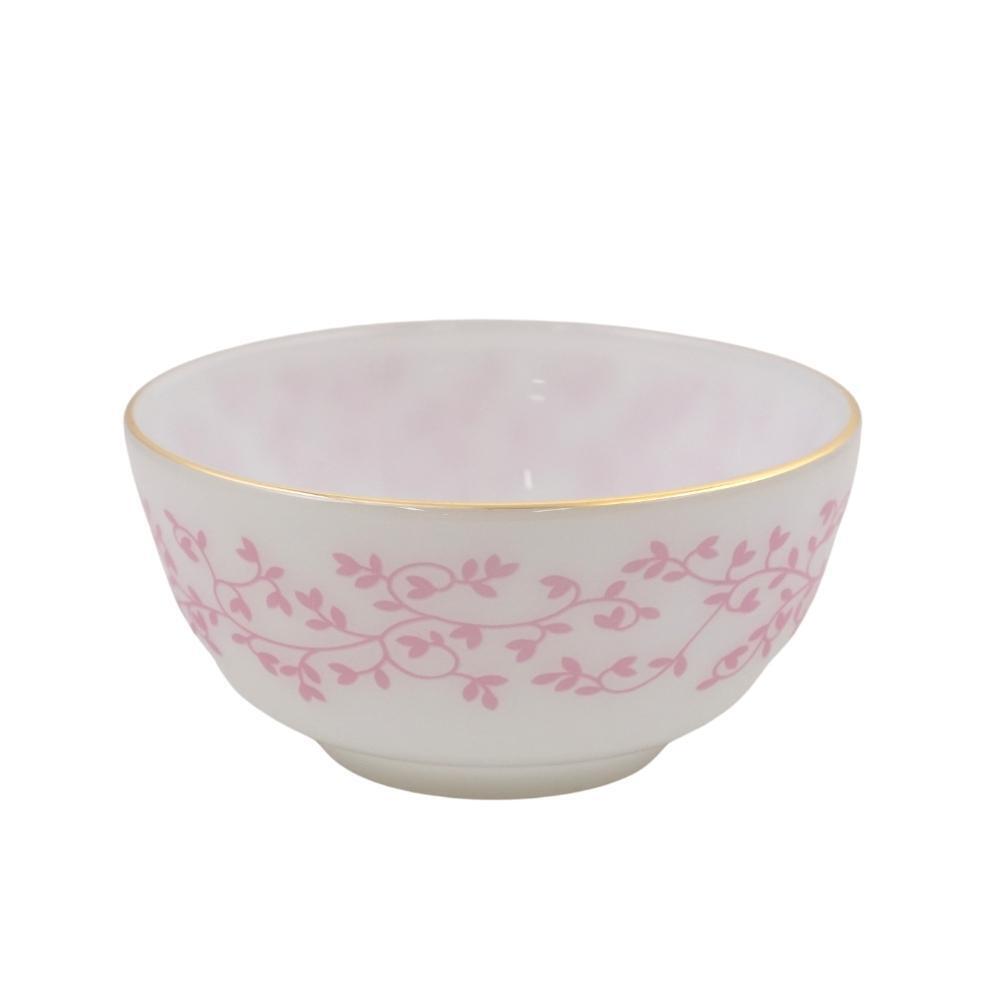 MP Pink Leaves Rice Bowl 4.5IN No.765