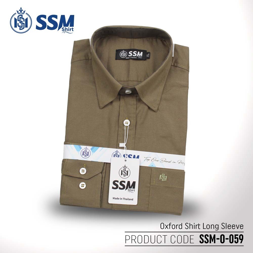Oxford Shirt Long Sleeve SSM-O-P-L-059 (Moss Green) Extra Large