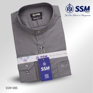 Mandarin Collar Shirt Long Sleeve Large (Purplish Blue) SSM-O-P-S-060