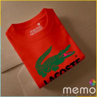 memo ygn lacoste unisex Printing T-shirt DTF Quality sticker Printing-Yellow (XL)